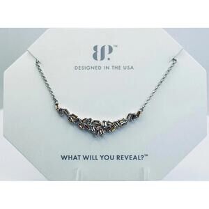 Bomb Party RBP4900 "The Layla Necklace" Dark Smokey Topaz on Rhodium